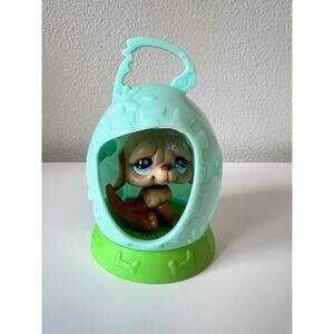 2009 McDonalds Littlest Pet Shop Brown Dog with Carrier